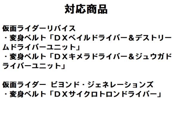 仮面ライダーリバイス サイクロトロンドライバー ベイルドライバー キメラドライバー ベルト留め ベルト止め 修理パーツ 交換部品
